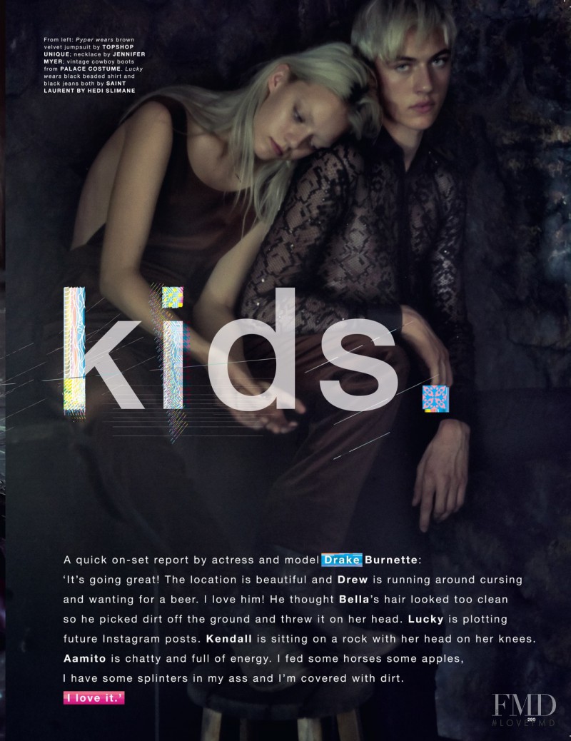 Lucky Blue Smith featured in Just kids, September 2015