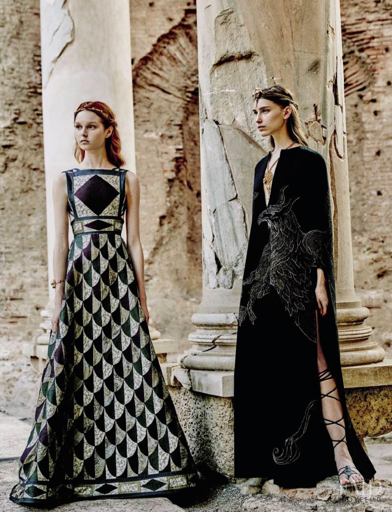 Grace Simmons featured in Valentino Haute Couture Fall Winter 2015-16, September 2015