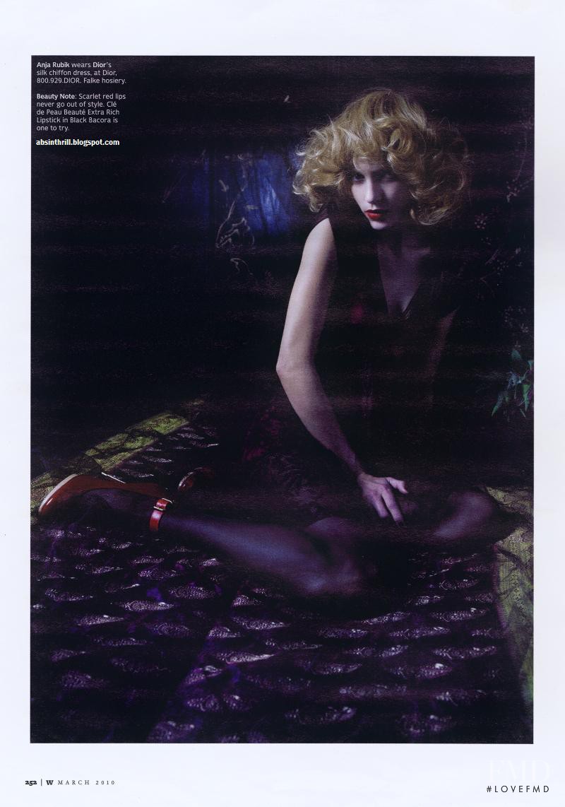 Anja Rubik featured in Chic Mystique, March 2010