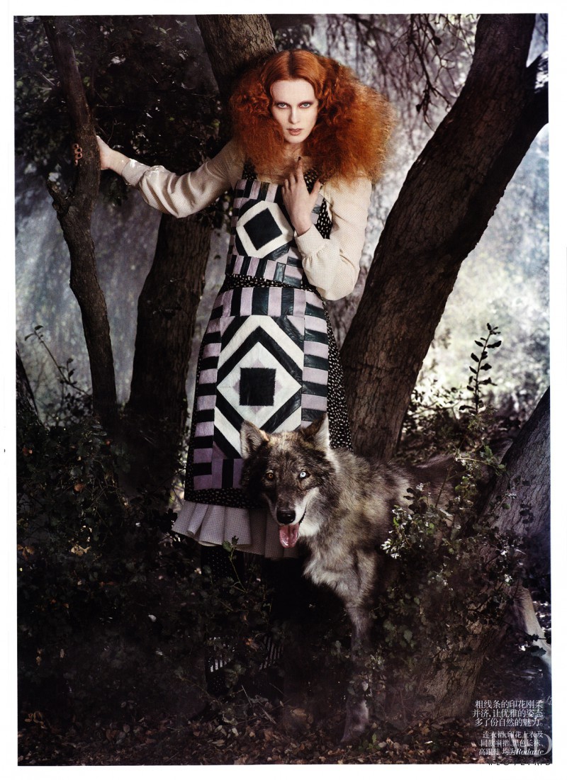 Karen Elson featured in Exotic Adventure, November 2011