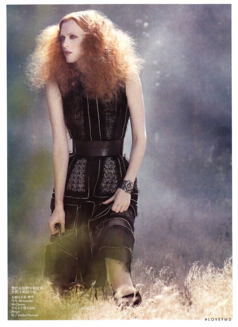 Karen Elson featured in Exotic Adventure, November 2011