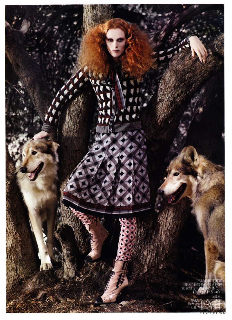 Karen Elson featured in Exotic Adventure, November 2011