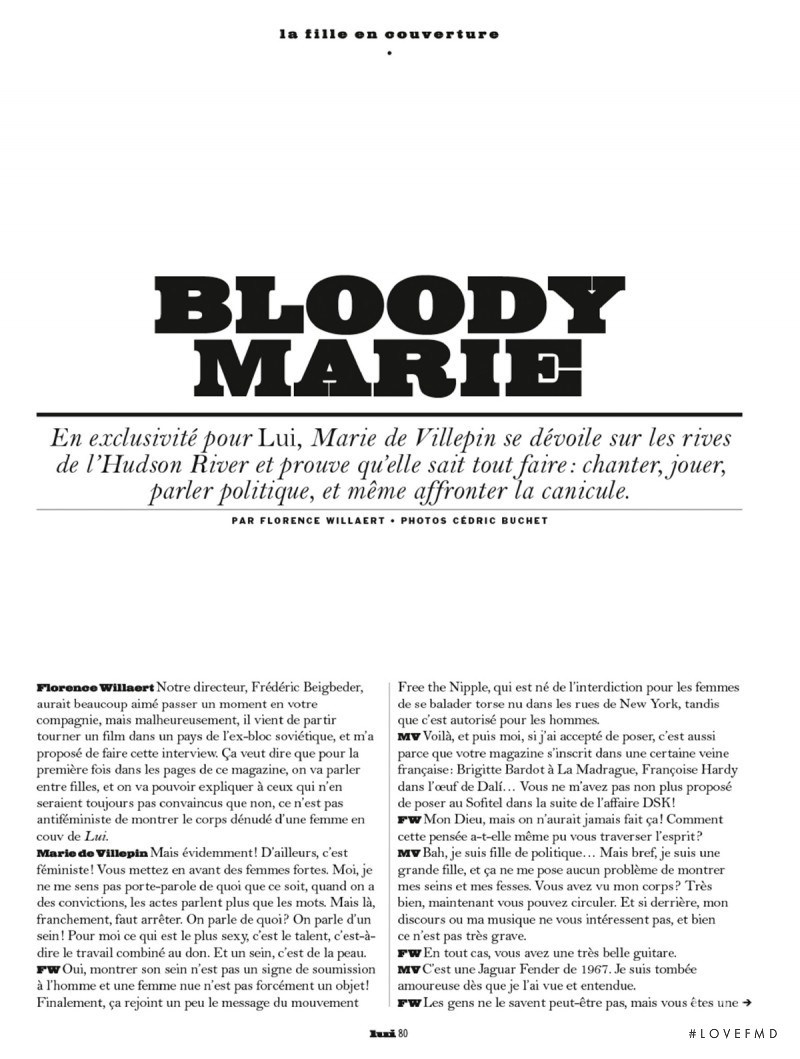 Bloody Marie, August 2015
