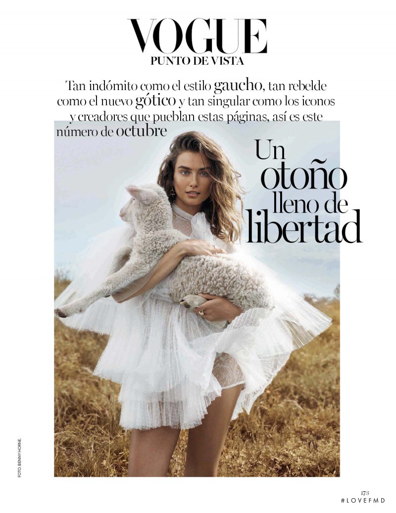 Andreea Diaconu featured in Nuevos Territorios, October 2015