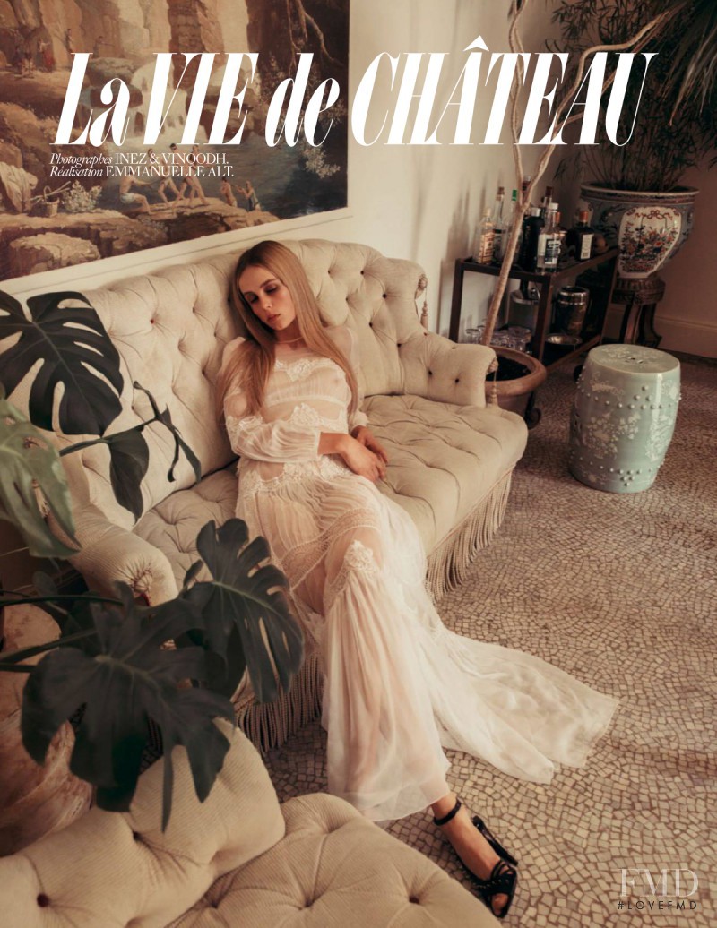 Edie Campbell featured in La Vie De Chateau, October 2015