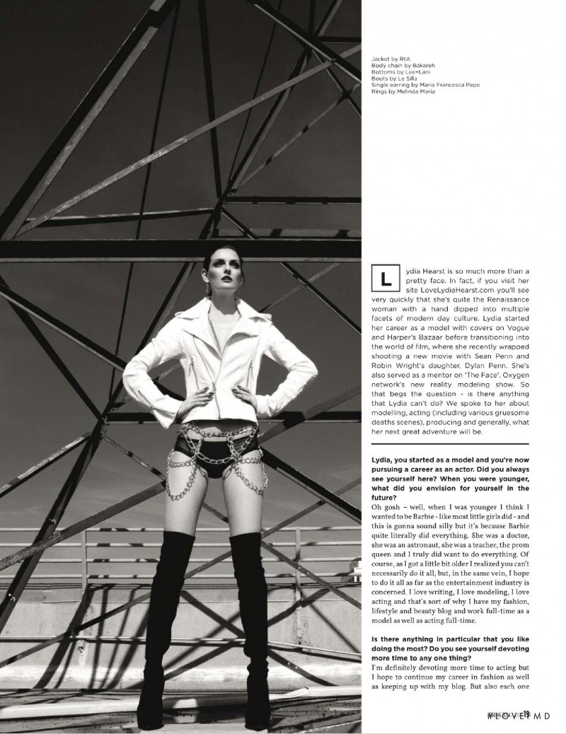 Lydia Hearst featured in Lydia Hearst Renaissance Woman, March 2014