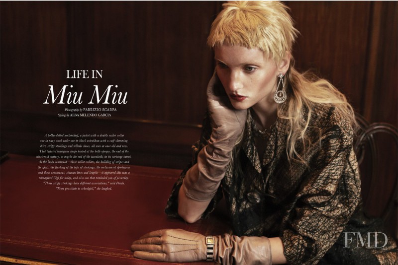 Nastia Shershen featured in Life in Miu Miu, May 2013