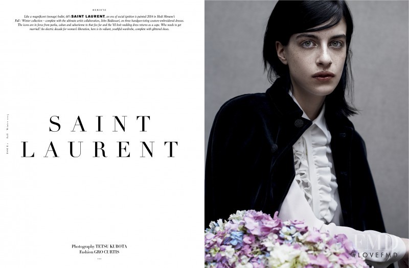 Nic Neiman featured in Saint Laurent, September 2014