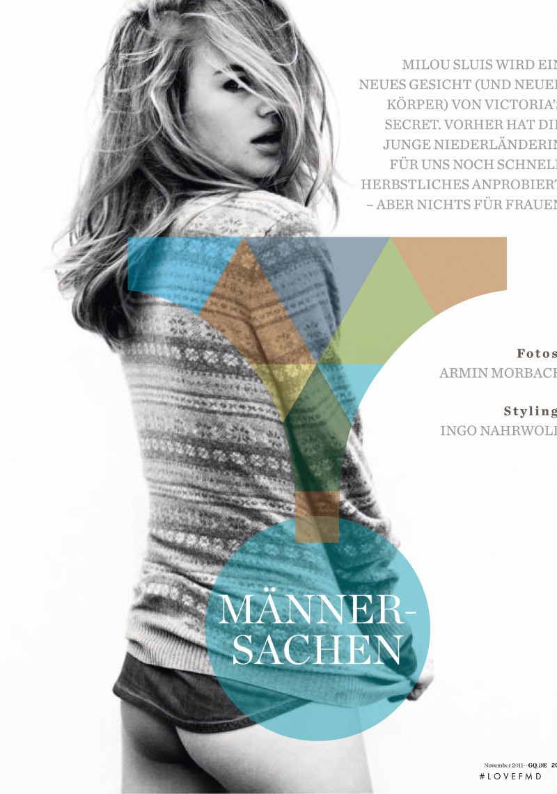 Milou Sluis featured in Männer Sachen, November 2011