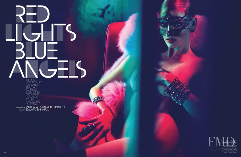 Lara Stone featured in Red Lights, Blue Angels, September 2011