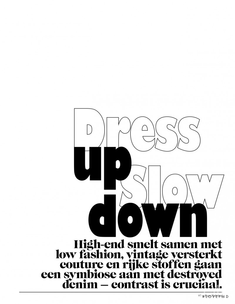 Dress up, slow down, November 2015