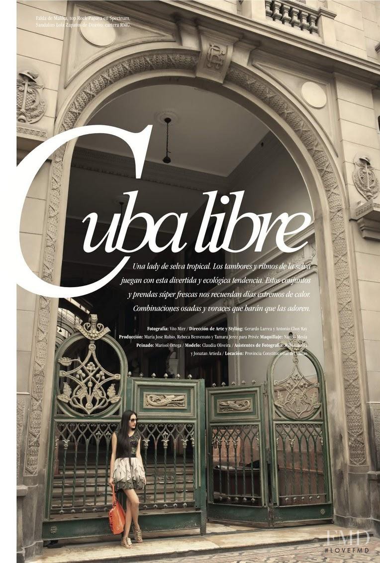 Claudia Oliveira featured in Cuba Libre, January 2011