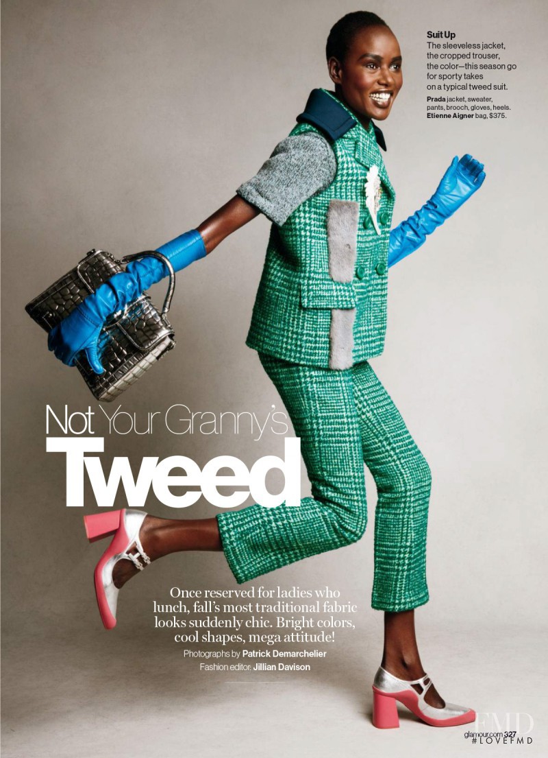 Ajak Deng featured in Not Your Granny\'s Tweed, September 2015