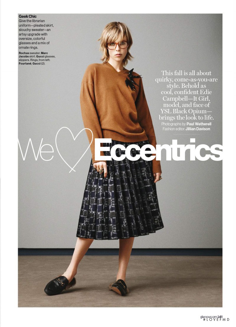 Edie Campbell featured in We Love Eccentrics, September 2015