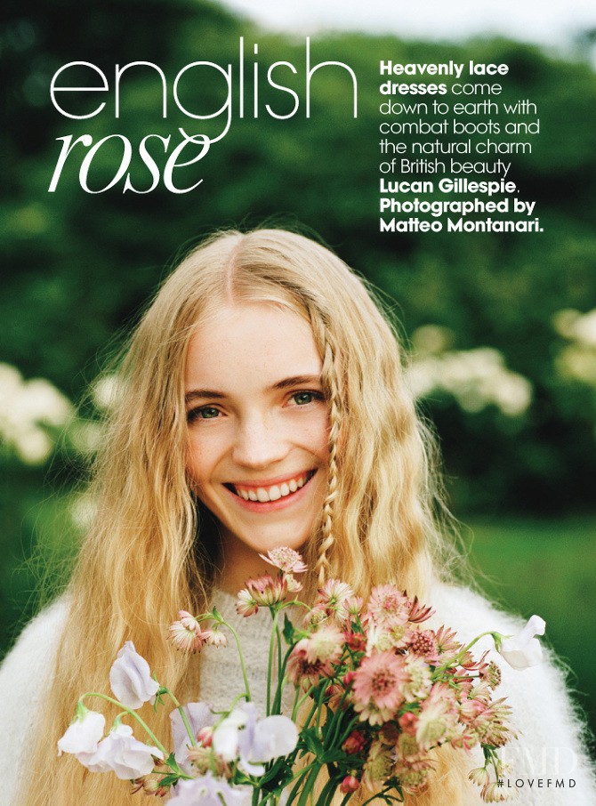 Lucan Gillespie featured in English Rose, September 2014