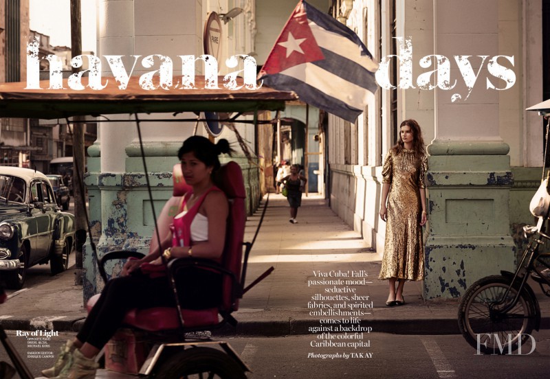 Giedre Dukauskaite featured in Havana Days, September 2015