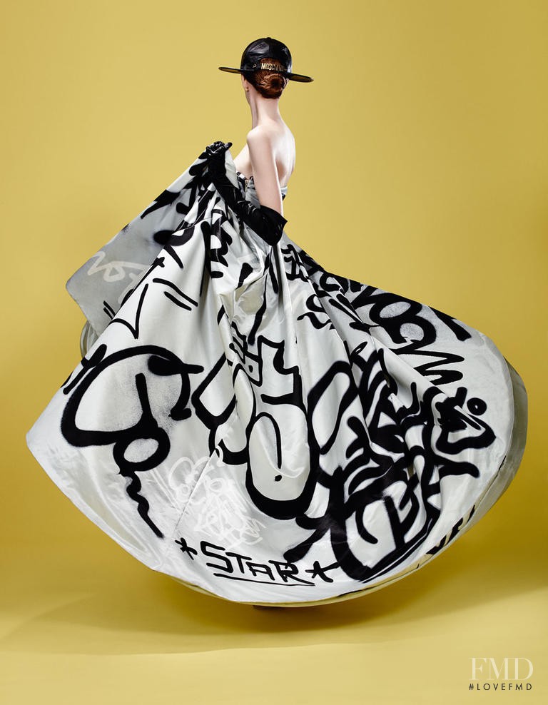 Lily Stewart featured in Moschino, September 2015