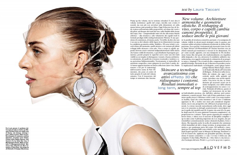 Hedvig Palm featured in Beauty, October 2015