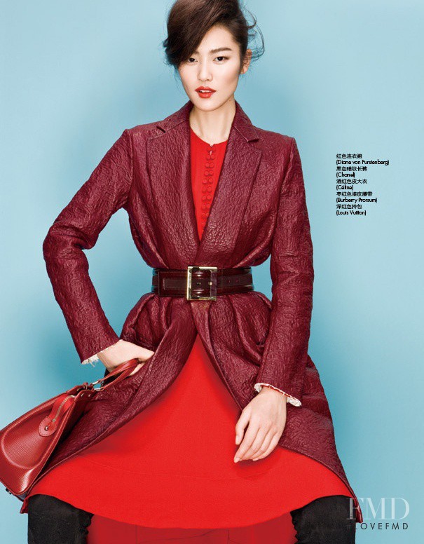 Liu Wen featured in Red Elle, October 2011