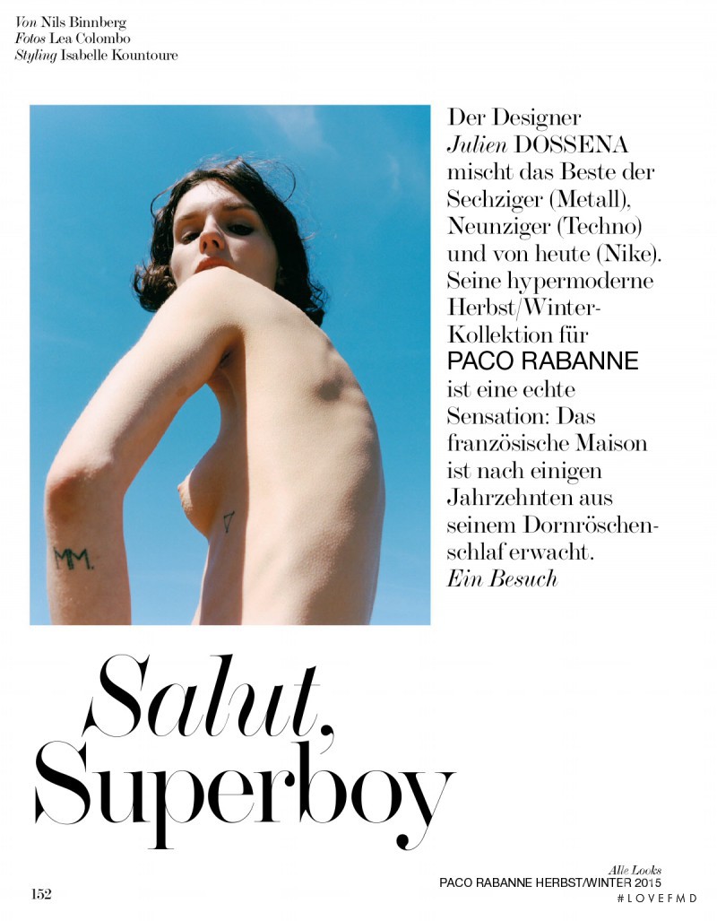 Marte Mei van Haaster featured in Salut, Superboy, September 2015