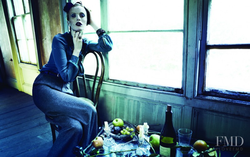 Karen Elson featured in Madame October, October 2011