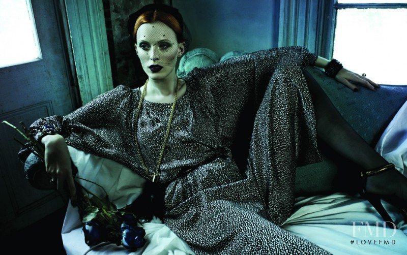 Karen Elson featured in Madame October, October 2011