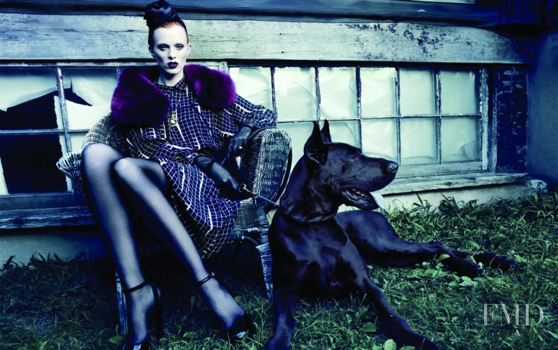 Karen Elson featured in Madame October, October 2011