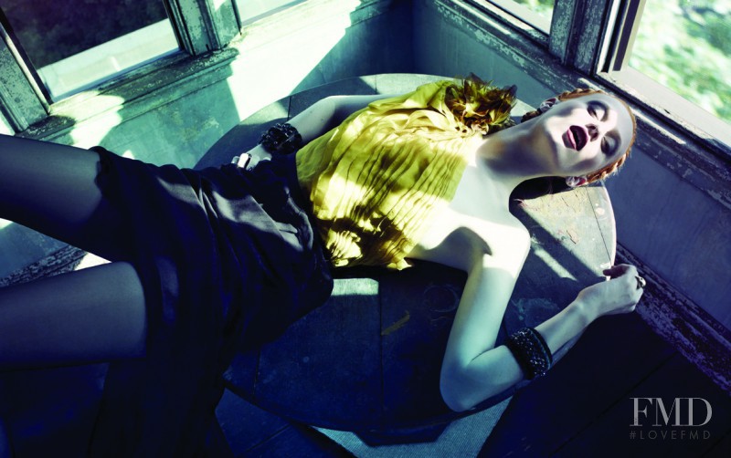 Karen Elson featured in Madame October, October 2011