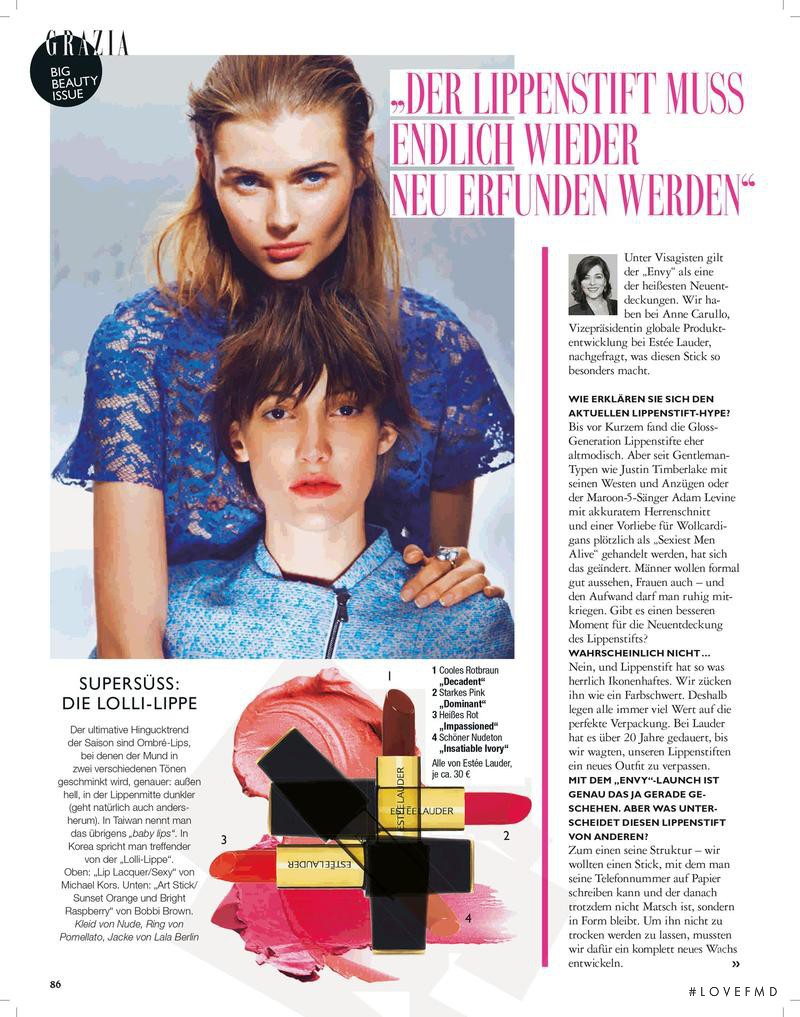 Sarah Bledsoe featured in Alle Trends Im Blick!, April 2014