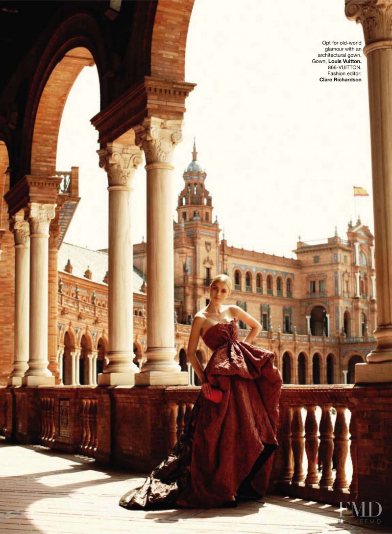 Jessica Stam featured in Spanish Revival, August 2010