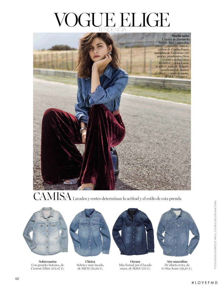 Alba Galocha featured in A todo denim, November 2015