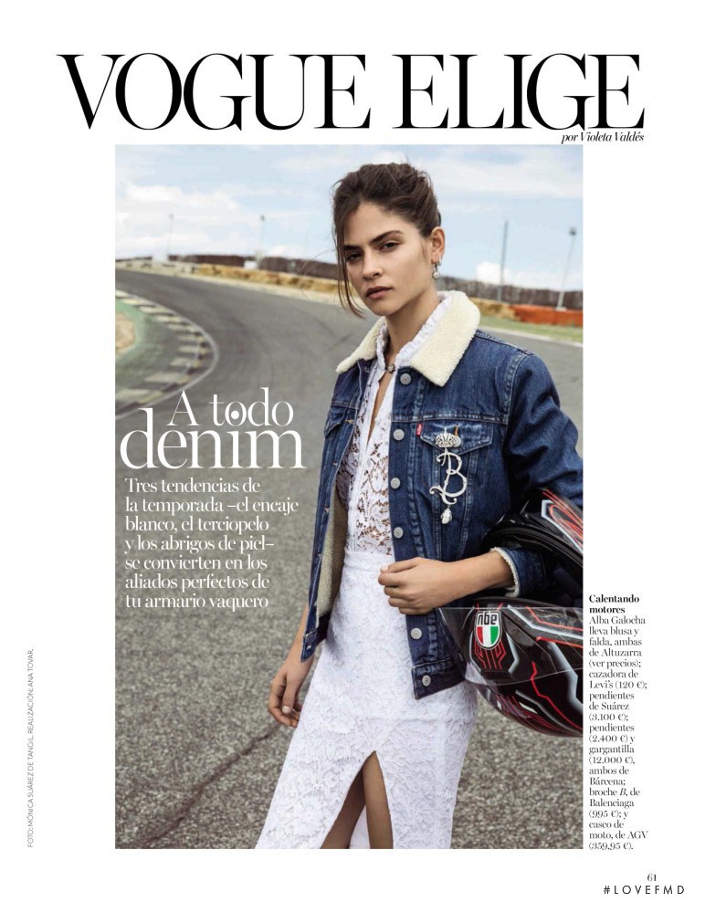 Alba Galocha featured in A todo denim, November 2015