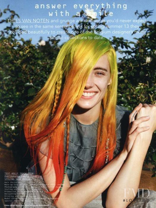 Chloe Norgaard featured in Answer everything with a smile, April 2013