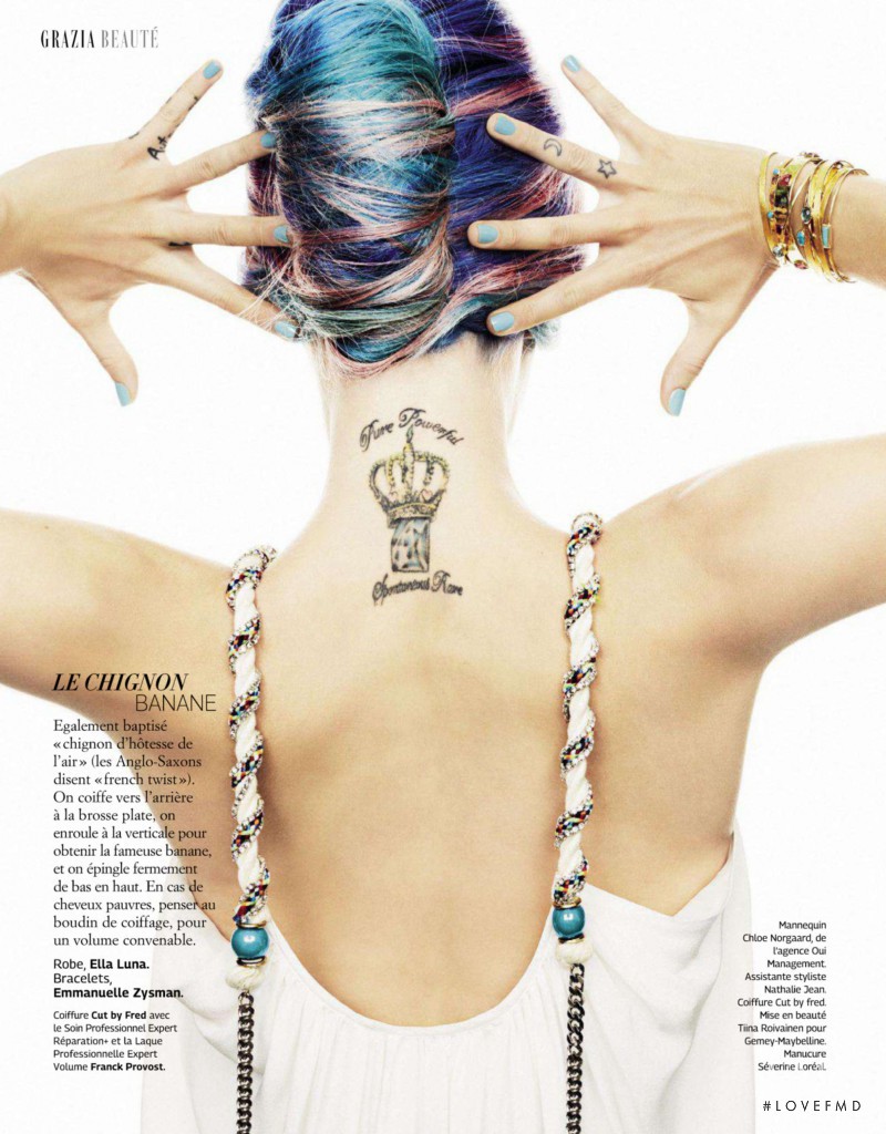 Chloe Norgaard featured in Mad In France, December 2014