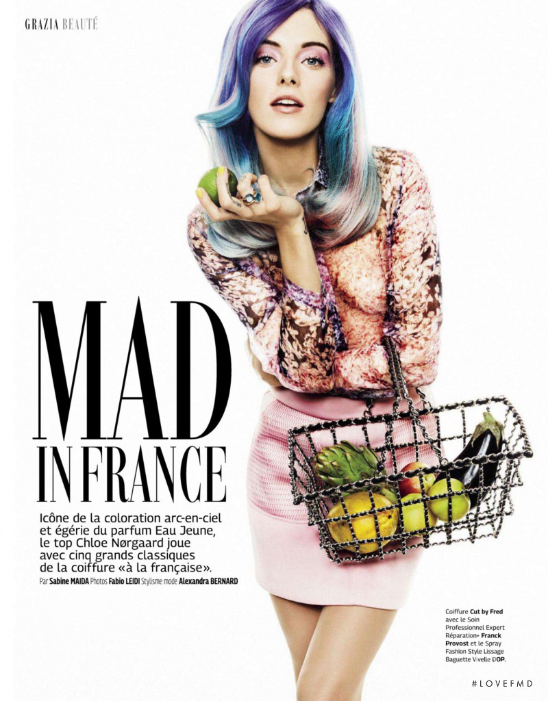 Chloe Norgaard featured in Mad In France, December 2014