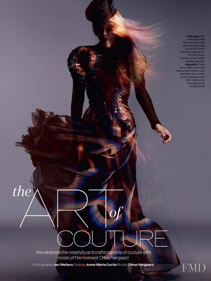 Chloe Norgaard featured in The Art Of Couture, December 2013