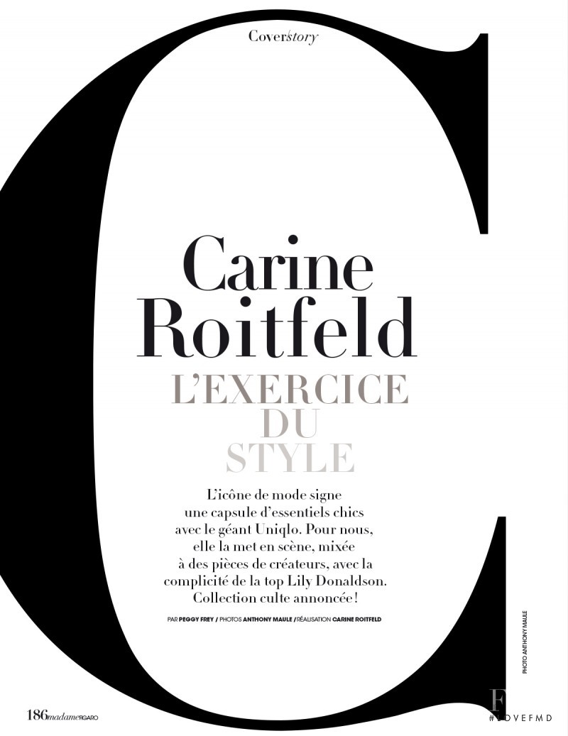 Carine Roitfeld L\'Exercice Du Style, September 2015
