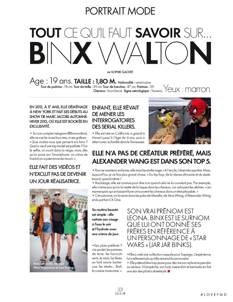 Binx Walton featured in L\'aventuriere L\'exotisme Seventies Prend Des Allures Princieres Et Raffinees., August 2015