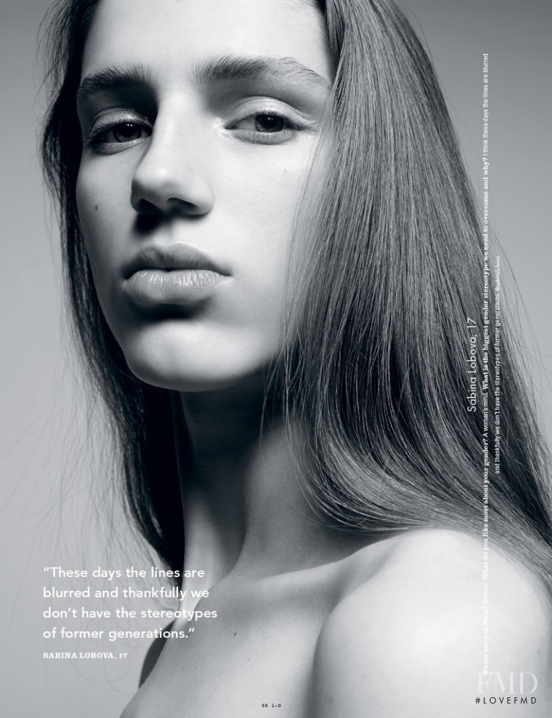 Sabina Lobova featured in face up to the future, September 2015