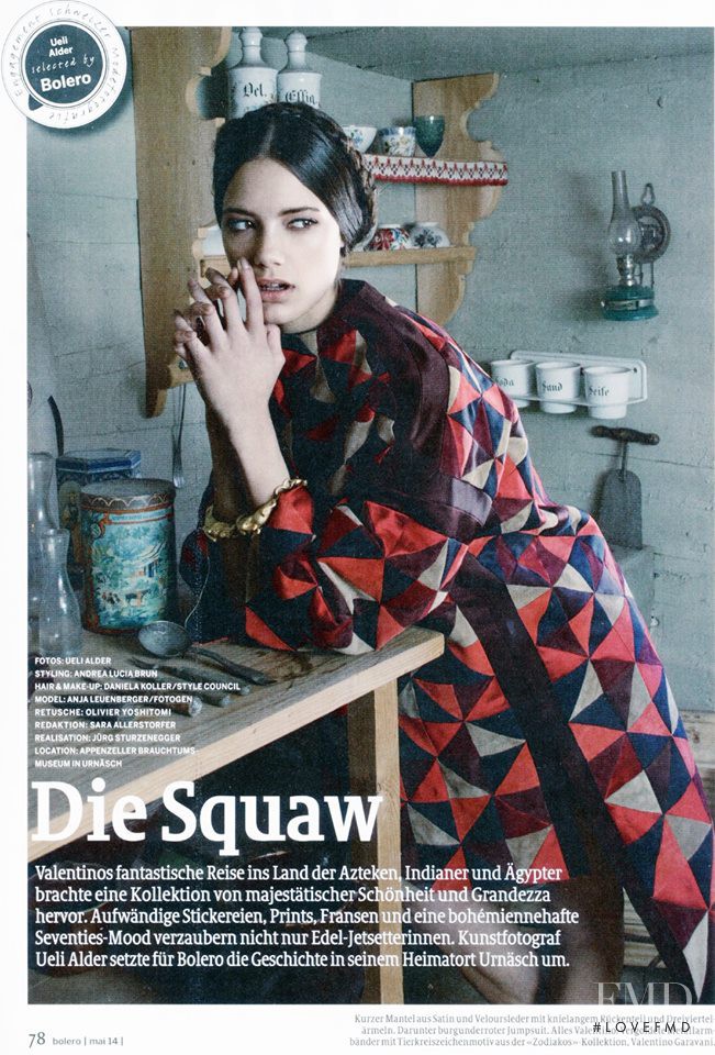 Anja Leuenberger featured in Die Squaw, May 2014