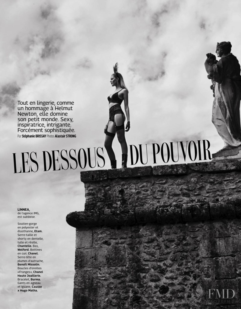 Linnea Regnander featured in Les Dessous Du Pouvoir, November 2015
