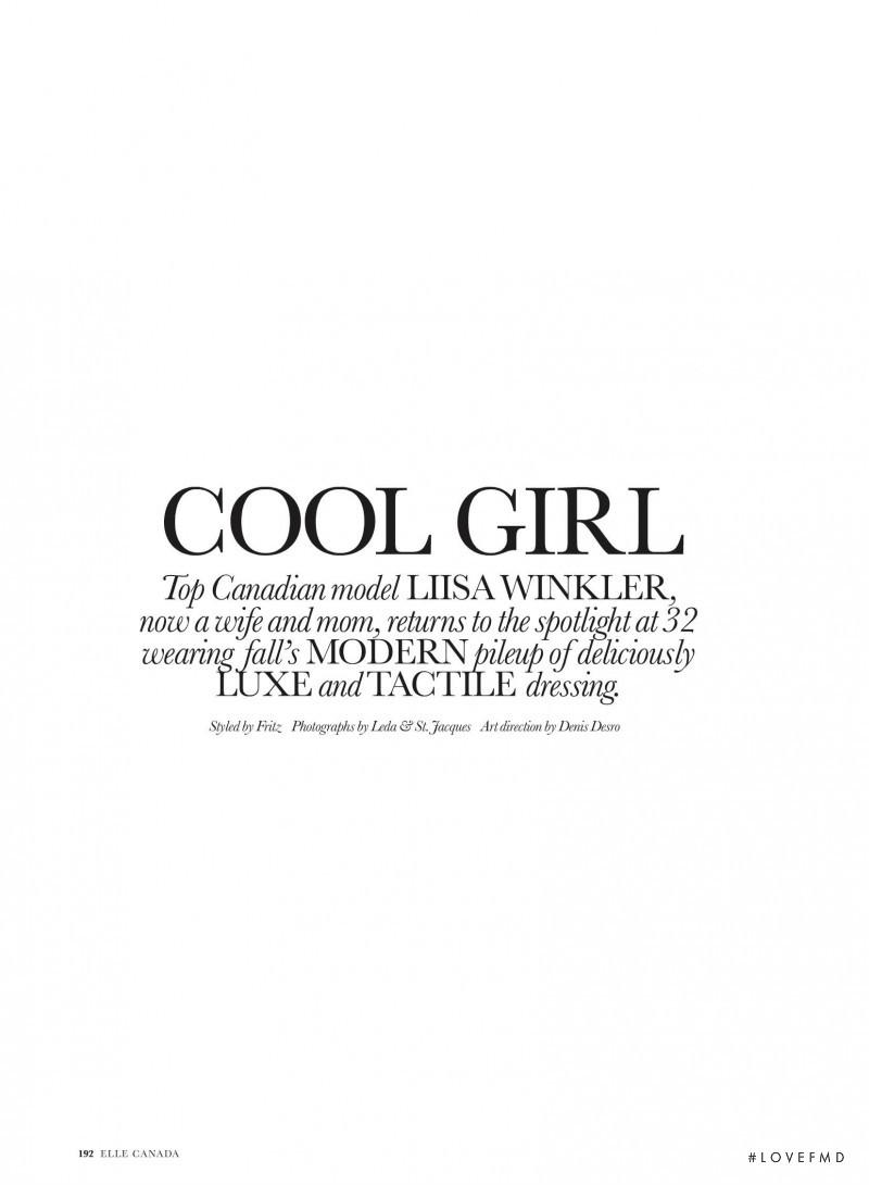 Cool Girl, November 2011