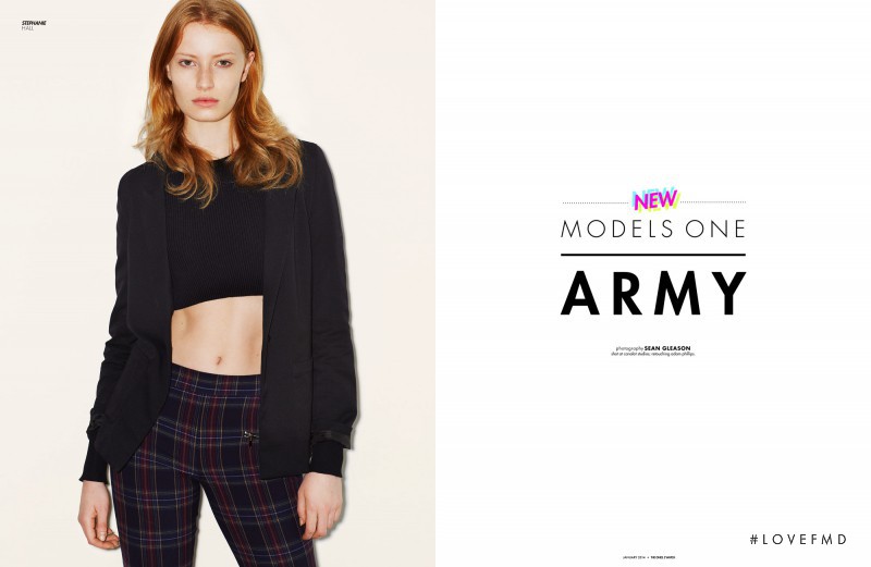 Stephanie Hall featured in New Models 1 Army, January 2014