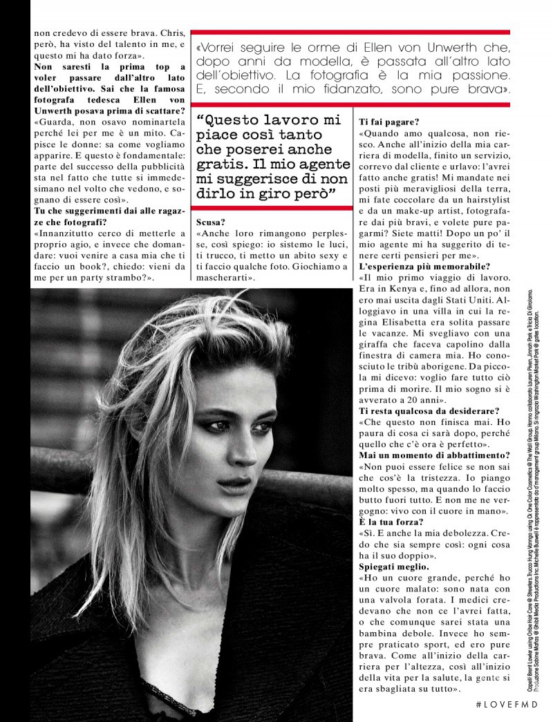 Michelle Buswell featured in Nessuno Mi Puo Fermare, September 2015