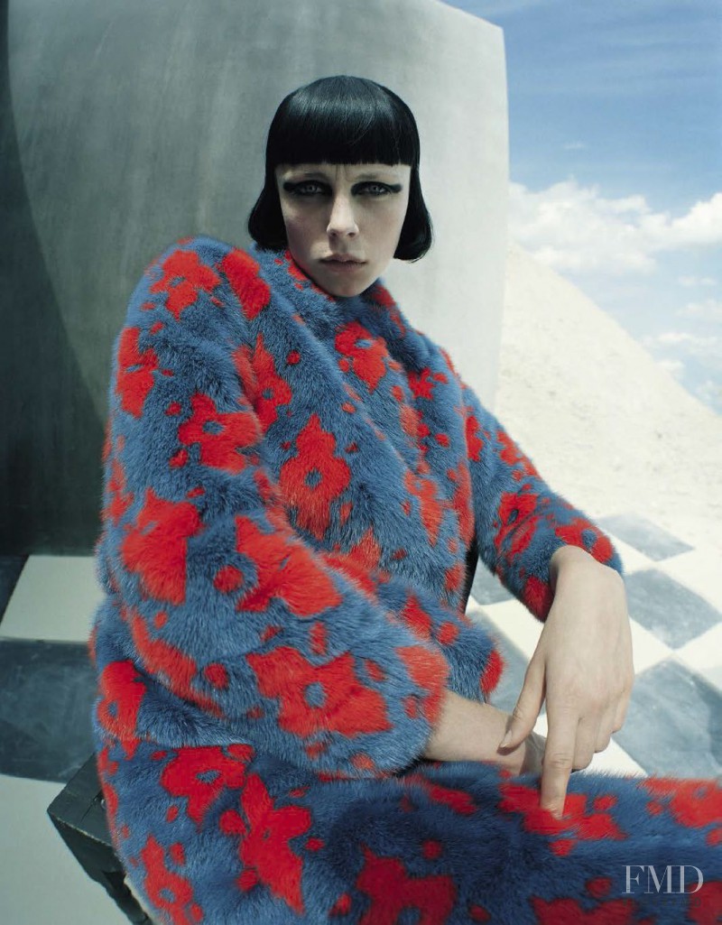 Edie Campbell featured in Check-mate, December 2015