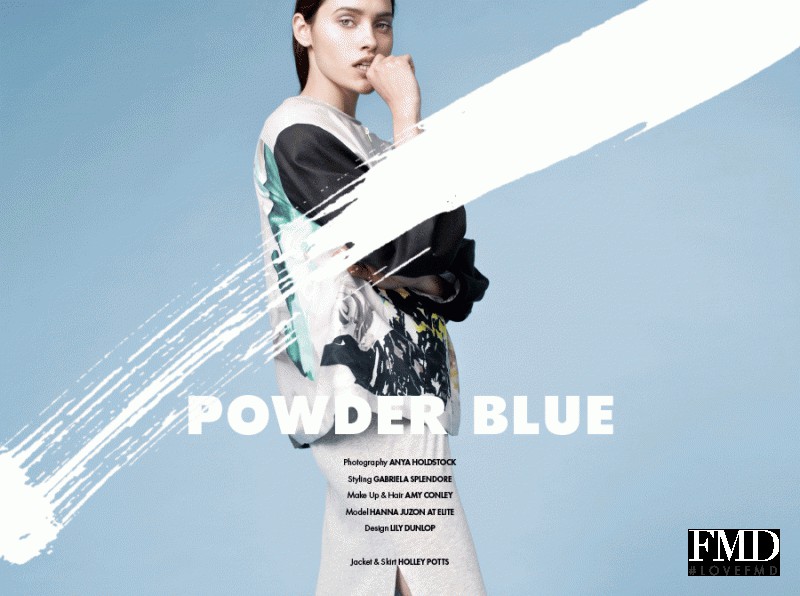 Hanna Juzon featured in Powder Blue, April 2015