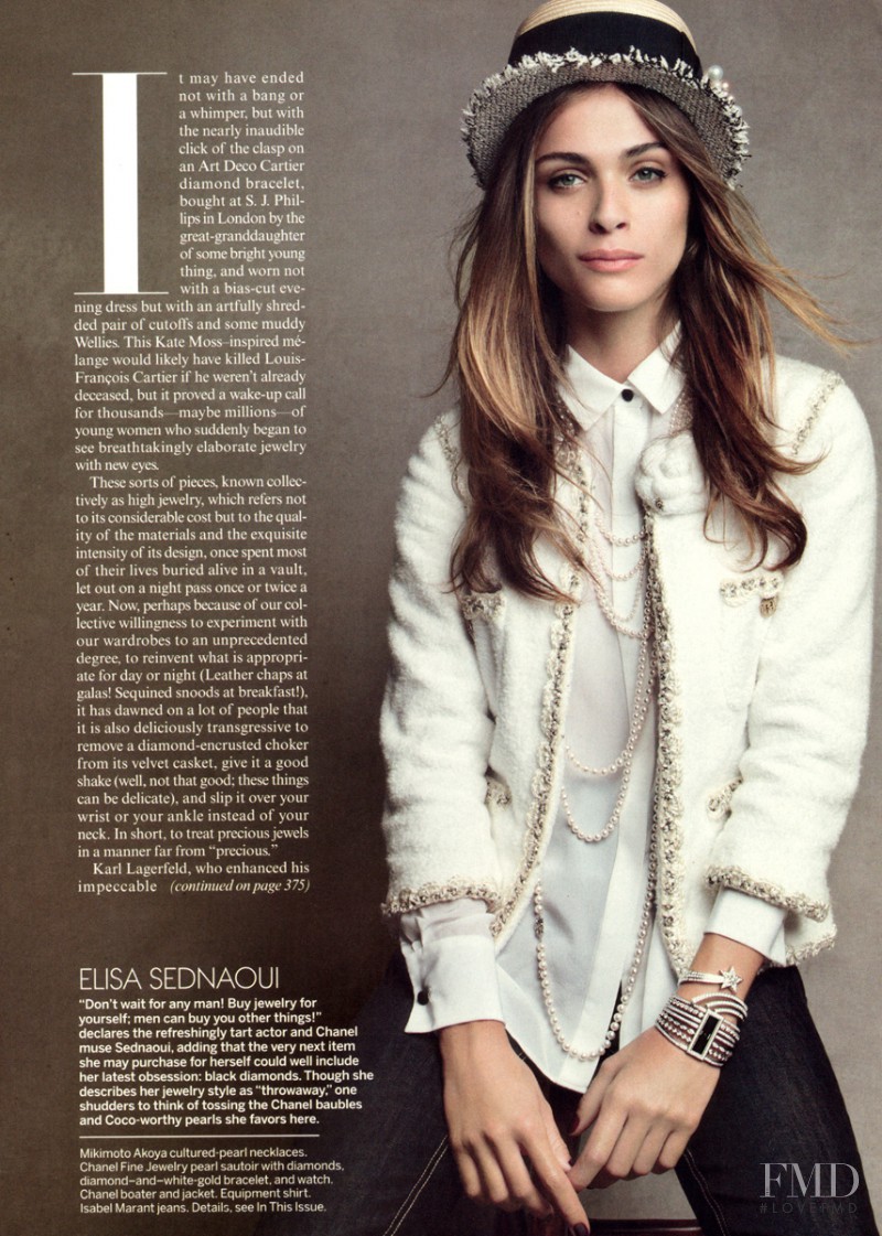 Elisa Sednaoui featured in Sparkling Personalities, October 2011