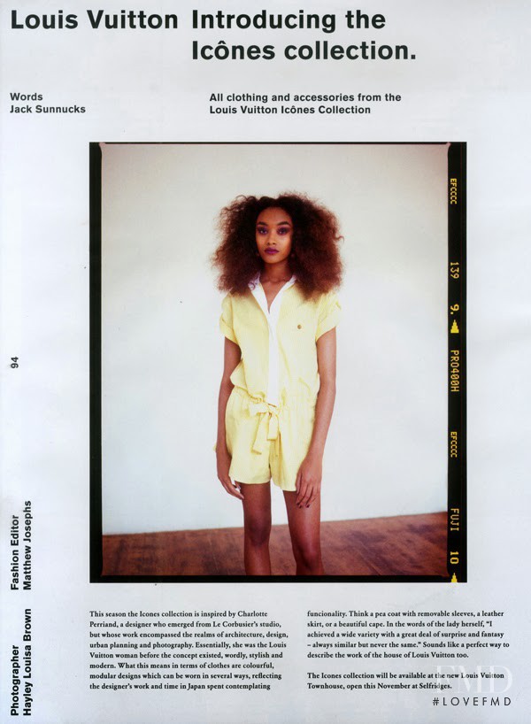 Cheyenne Maya Carty featured in Louis Vuitton Introducing the Icones collection, November 2013