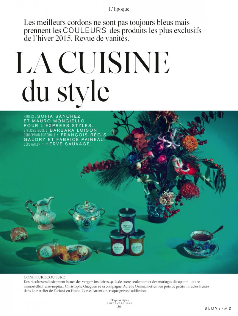 Agnes Nieske featured in La Cuisine du style, December 2015