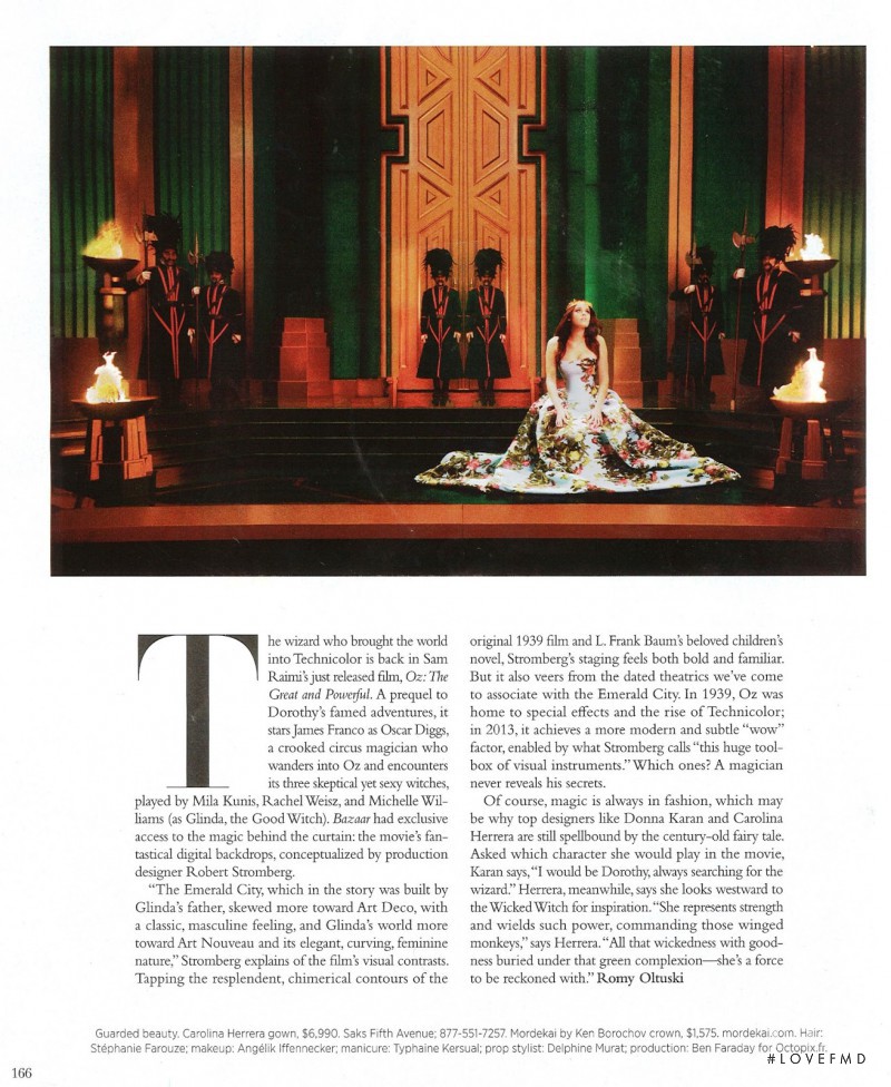 Atlanta De Cadenet Taylor featured in The World Of Oz, April 2013